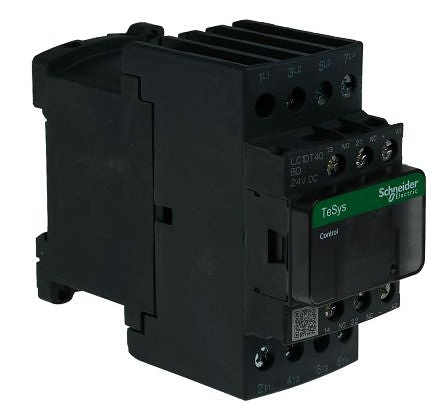 Schneider Electric TeSyS D Contactor, 24V dc Coil, 4-Pole, 40 A, 1.56 W 24V dc, 4 NO, 690V ac