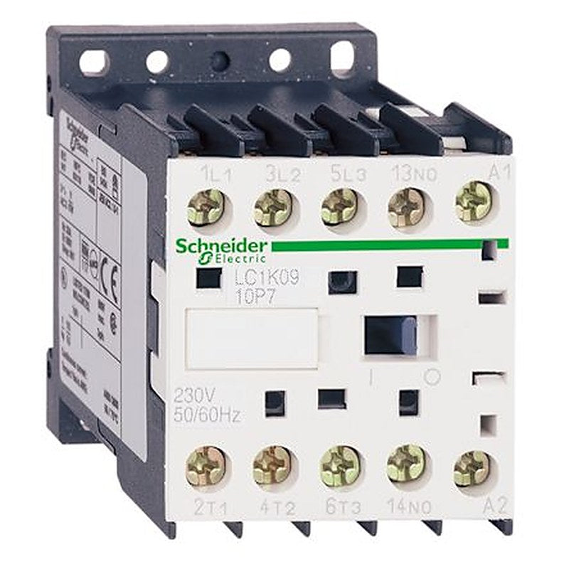 Schneider Electric LC1K Contactor, 230V ac, 240 V ac Coil, 3-Pole, 6 A, 3 kW 240V ac, 3 NO, 690V ac