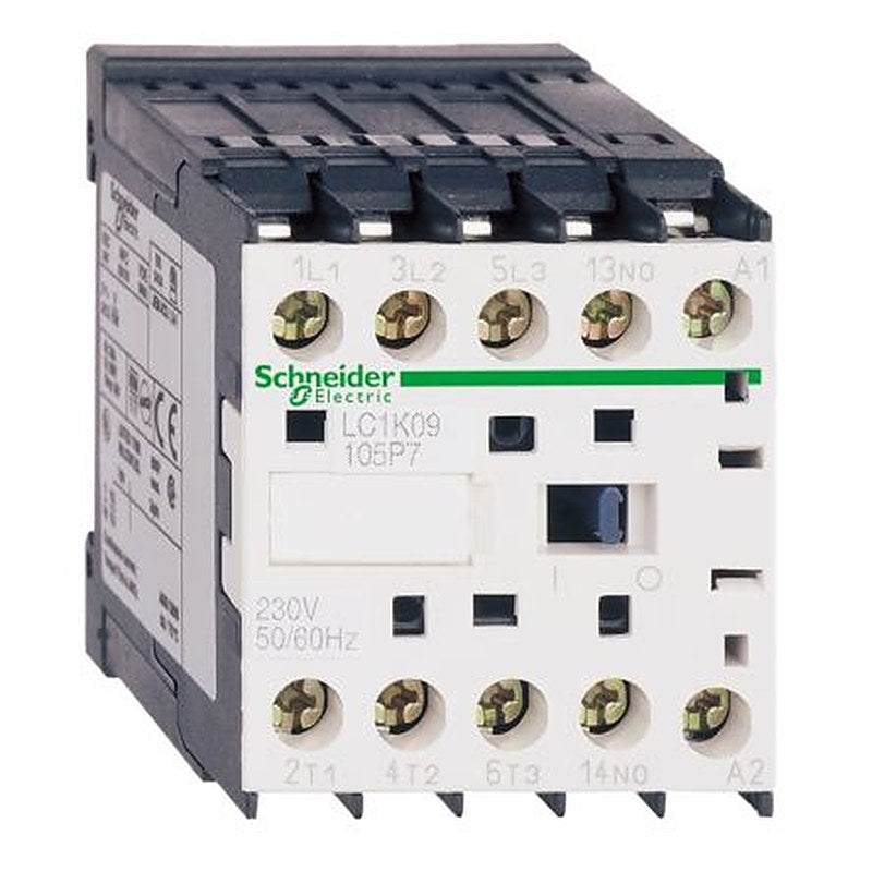 Schneider Electric TeSyS K Contactor, 24V Coil, 3-Pole, 6 A, 2.2 kW, 1 NO/1 NC, 400V