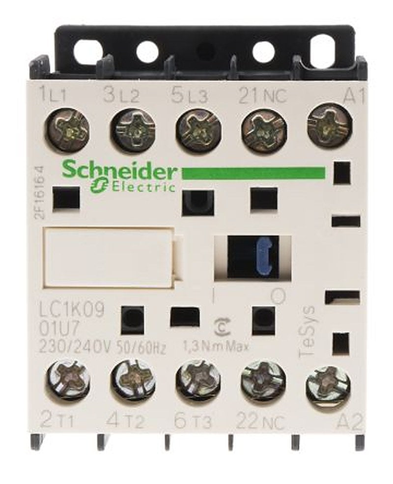 Schneider Electric TeSys K Contactor, 230V ac Coil, 3-Pole, 9 A, 4 kW 240V, 3 NO, 690V ac