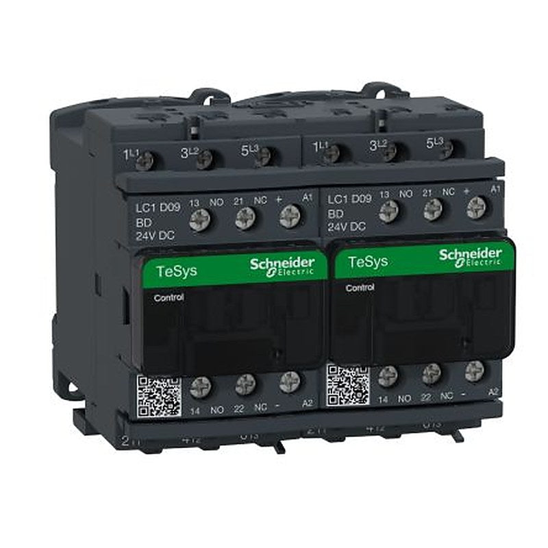 Schneider Electric TeSyS D Contactor, 24V dc Coil, 3-Pole, 9 A, 4 kW 24V dc, 3 NO, 690V ac