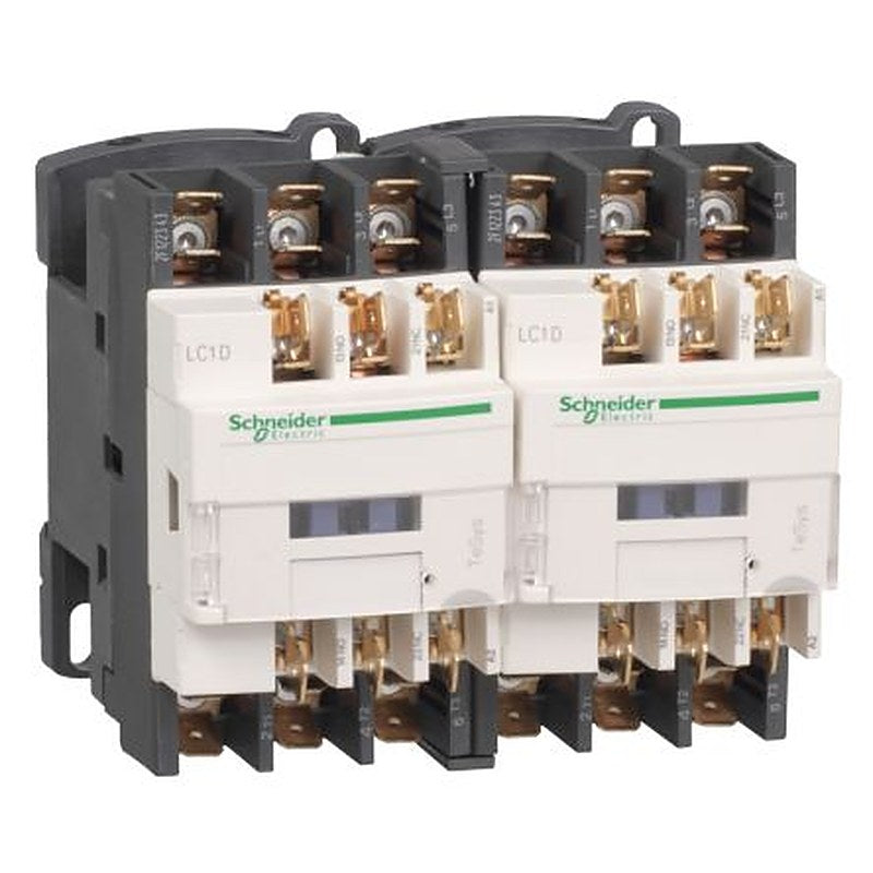 Schneider Electric TeSyS D Reversing Contactor, 24V ac Coil, 3-Pole, 12 A, 1 NO/1 NC, 690V