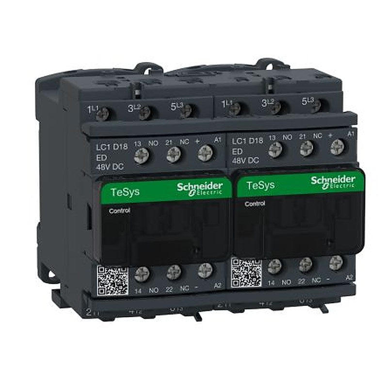 Schneider Electric TeSyS D Contactor, 48V dc Coil, 3-Pole, 18 A, 7.5 kW 48V dc, 3 NO, 300 V dc, 690V ac