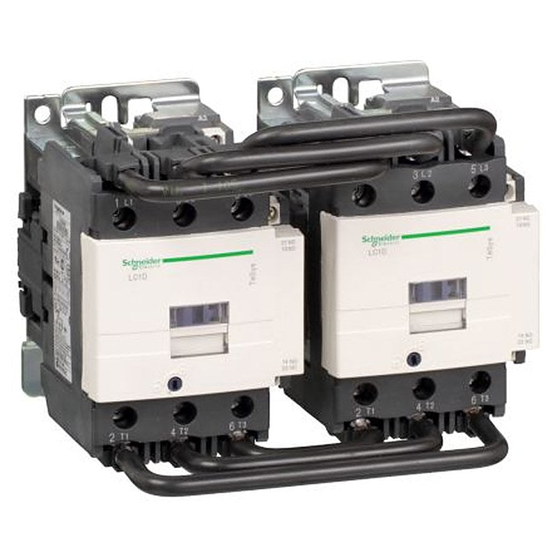 Schneider Electric TeSyS D Reversing Contactor, 220V Coil, 3-Pole, 80 A 220V, 1 NO/1 NC
