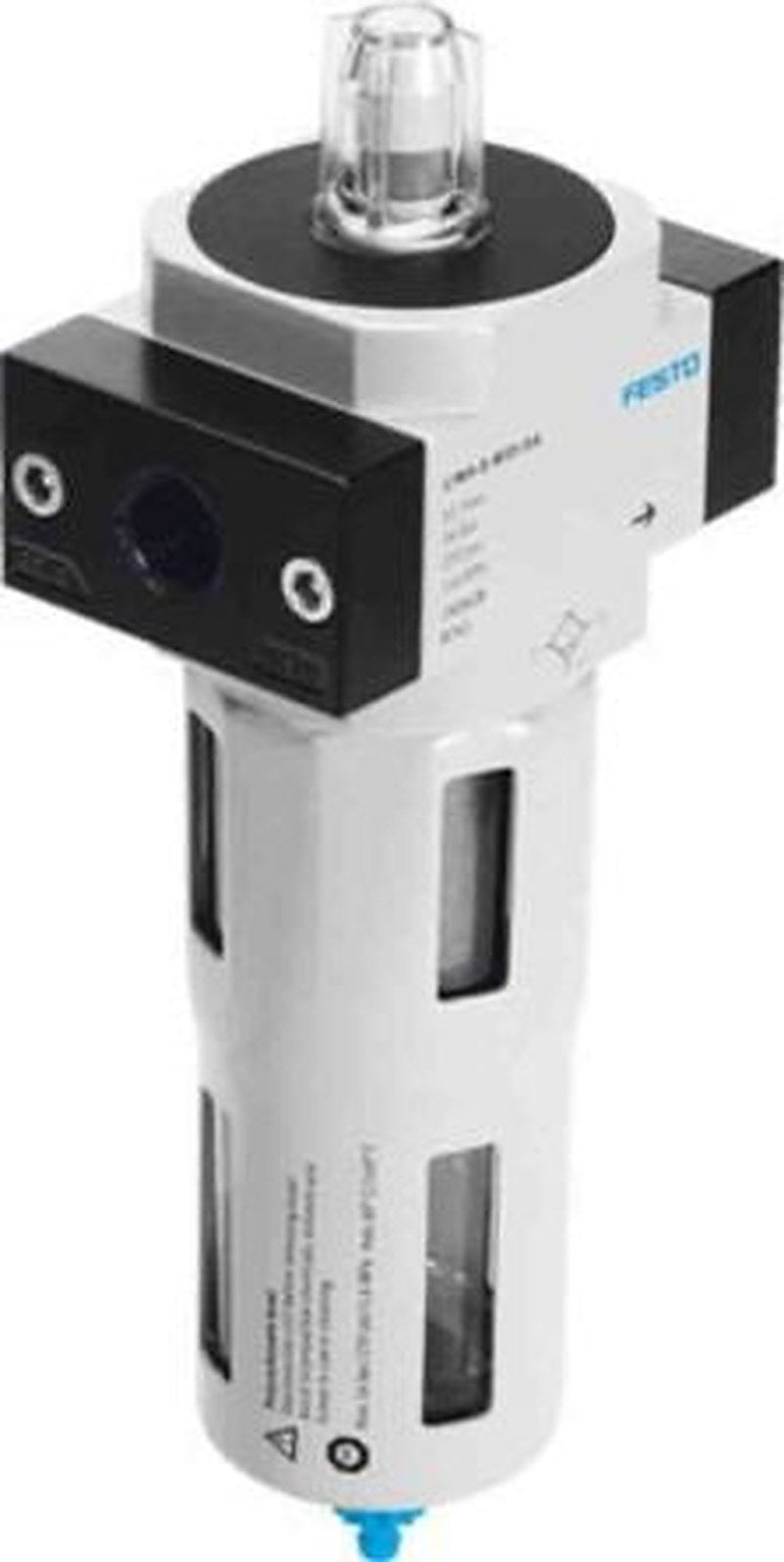 Festo D series 0.01 μm 1/4 in G 16 bar Pneumatic Filter 410 L/min max with Manual drain