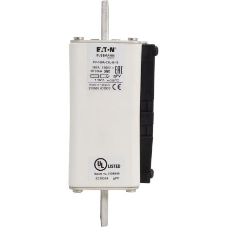 Eaton 160A Tag Fuse 2XL 1000V, 167 mm
