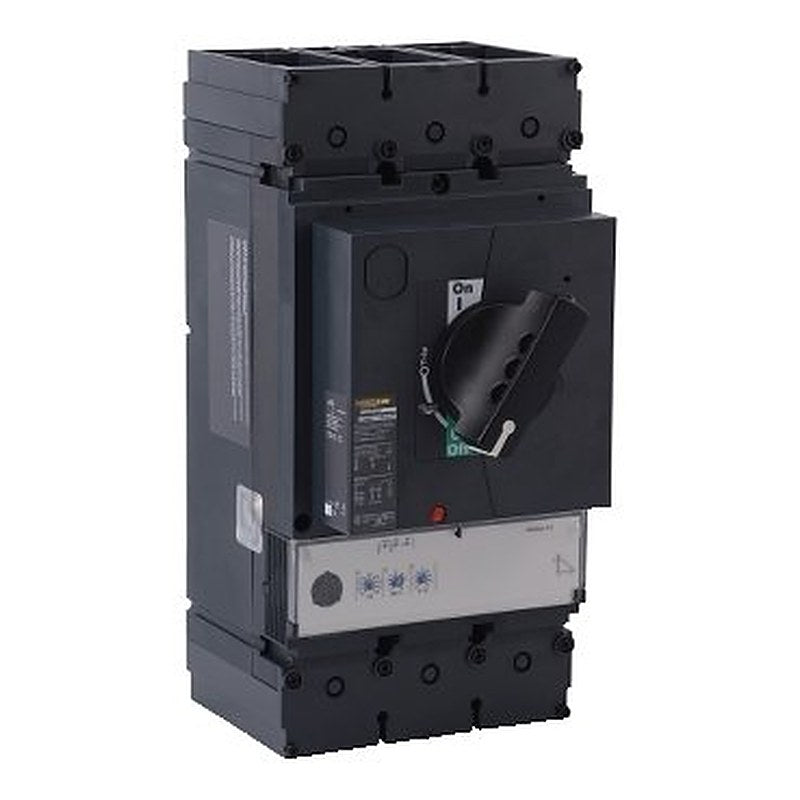 Circuit breaker, PowerPacT L, 400A, 3 pole, 600VAC, 25kA, busbar, MicroLogic 3.3, 100%, rotary handle (Circuit breaker PowerPacT L) is a Schneider Electric product. Designed for reliable performance and long service life. Available across Iraq — contact us for pricing and delivery options.