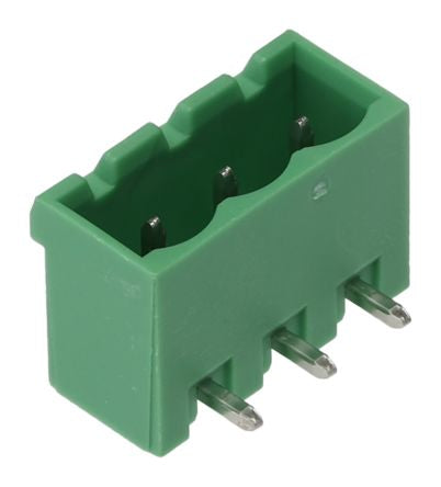 Phoenix Contact MSTBA 2.5/ 3-G-5.08 Series Pluggable Terminal Block, 3-Contact, 5.08 mm Pitch, 1 Row, 1757255