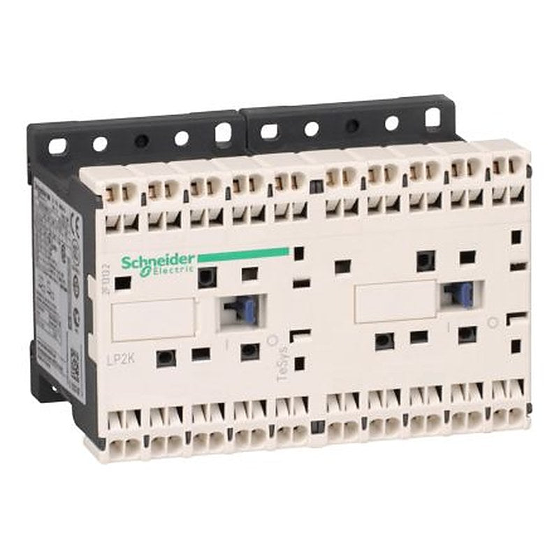 Schneider Electric TeSyS K Reversing Contactor, 24V Coil, 3-Pole, 6 A 24V, 1 NO/1 NC, 690V