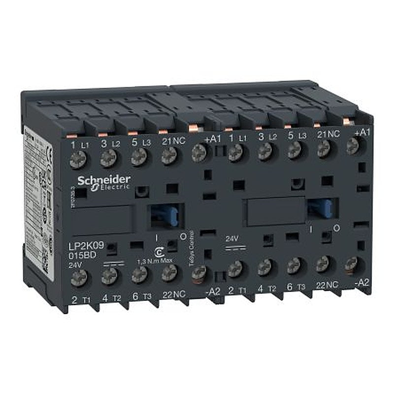 Schneider Electric TeSyS K Contactor, 24V dc Coil, 3-Pole, 20 A, 4 kW 24V dc, 3 NO, 690V ac