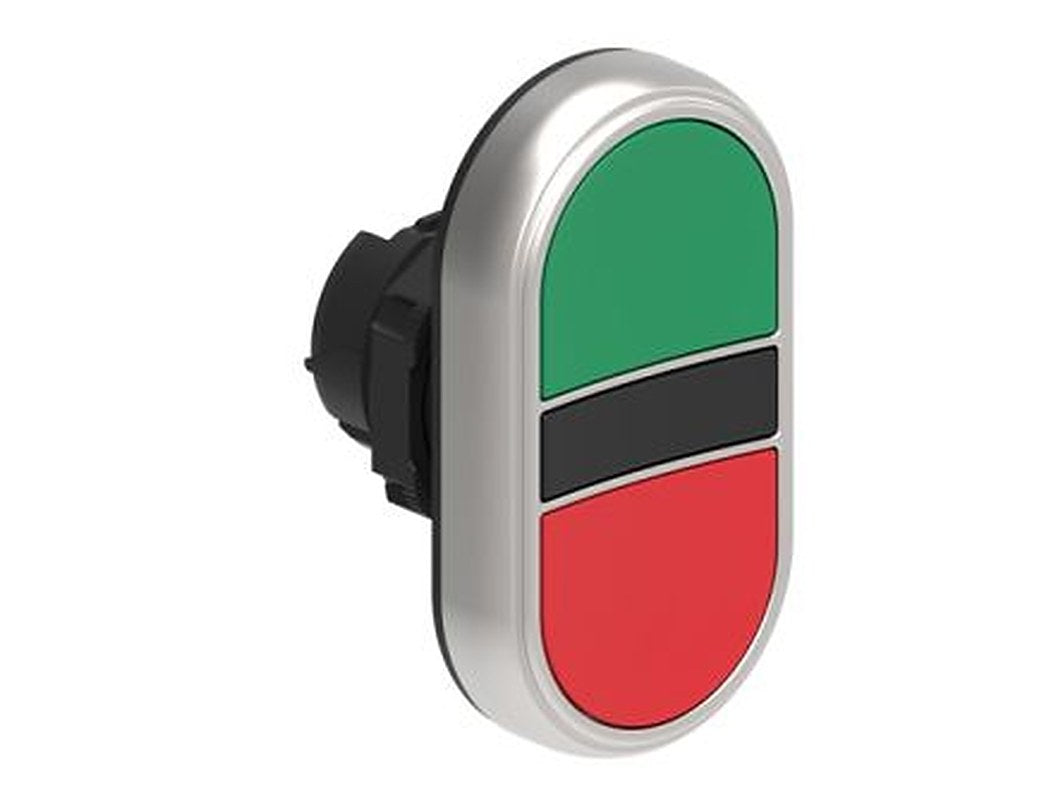 Lovato LPCB71 Series Green, Red Momentary Push Button Switch, 22 mm Cutout, IP66, IP67, IP69K