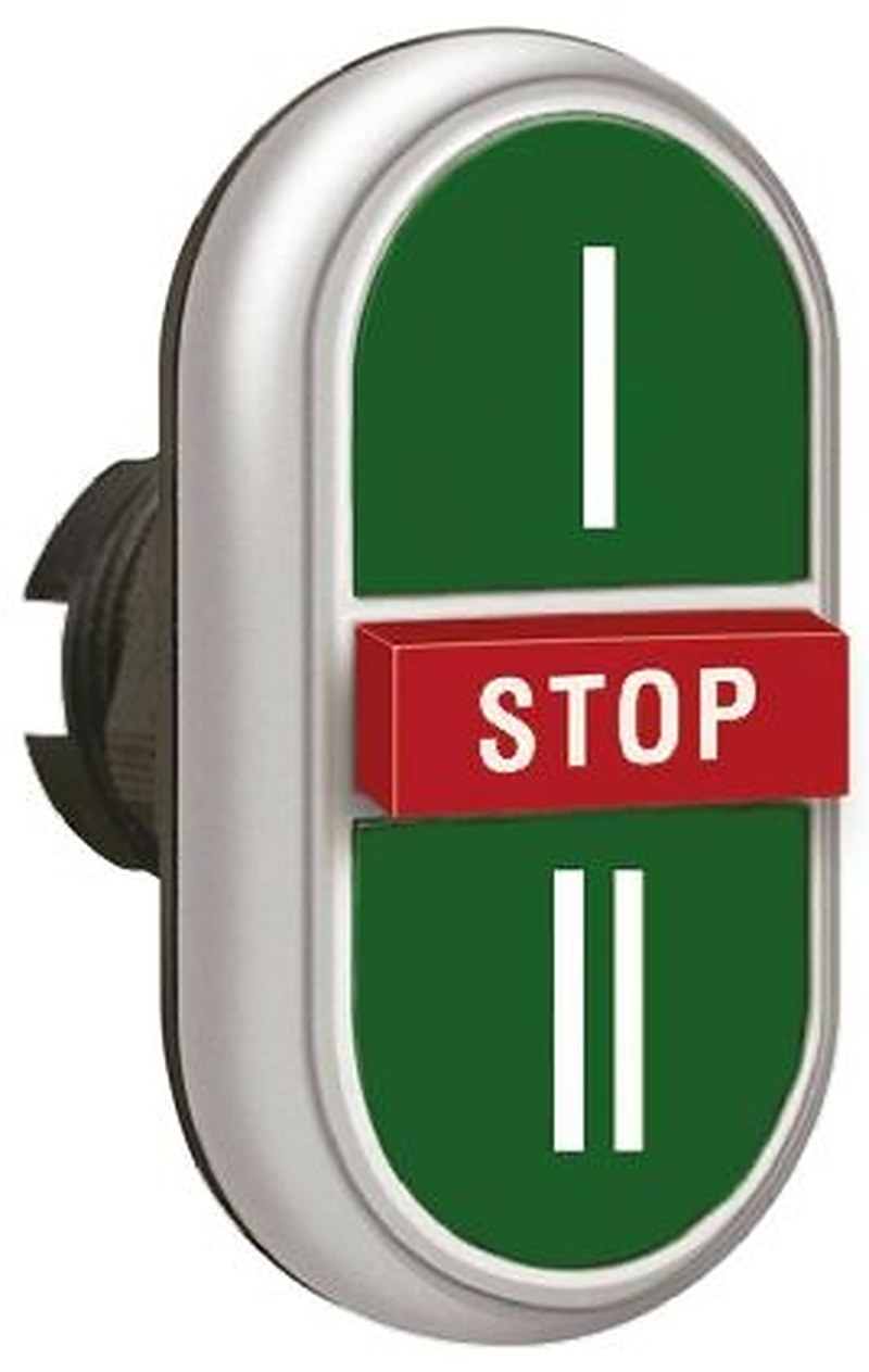 Lovato Platinum Series Red, Green Spring Return Push Button Head, 22 mm Cutout, IP69K, IP67, IP66