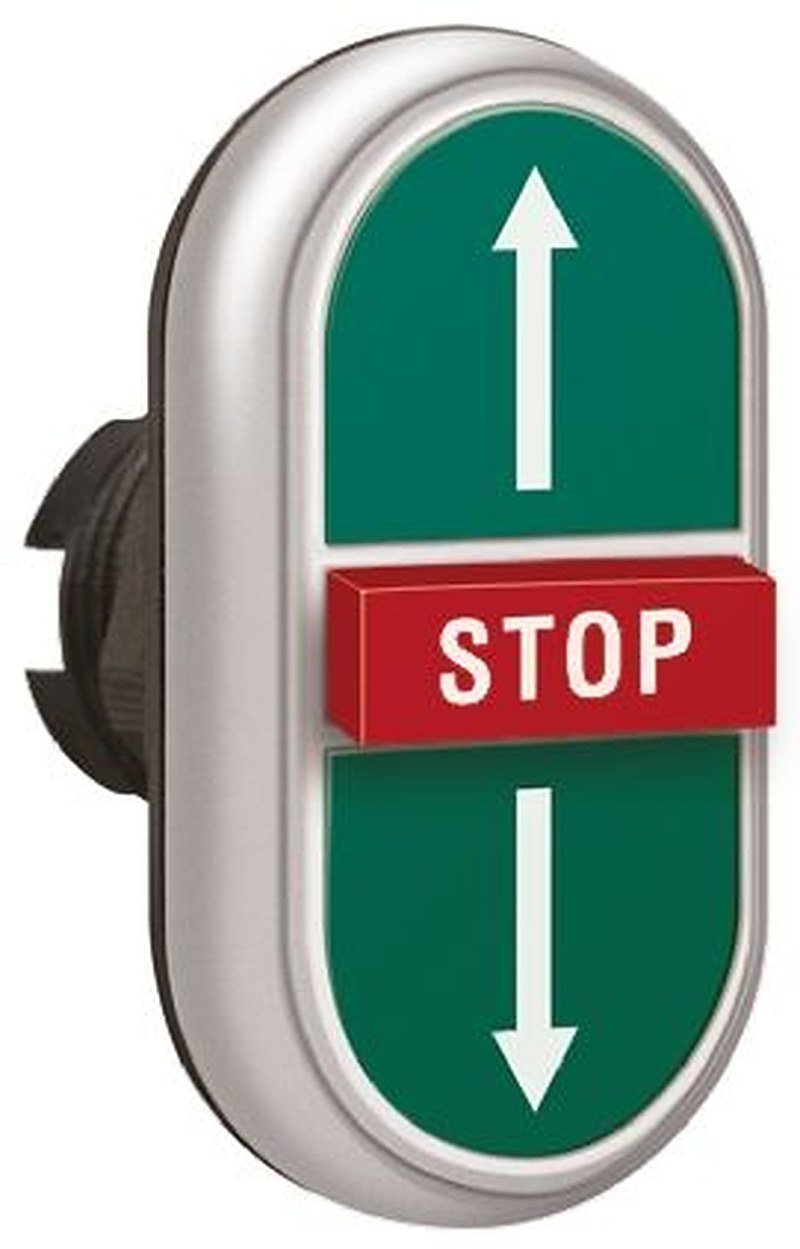 Lovato Platinum Series Red, Green Spring Return Push Button Head, 22 mm Cutout, IP69K, IP67, IP66