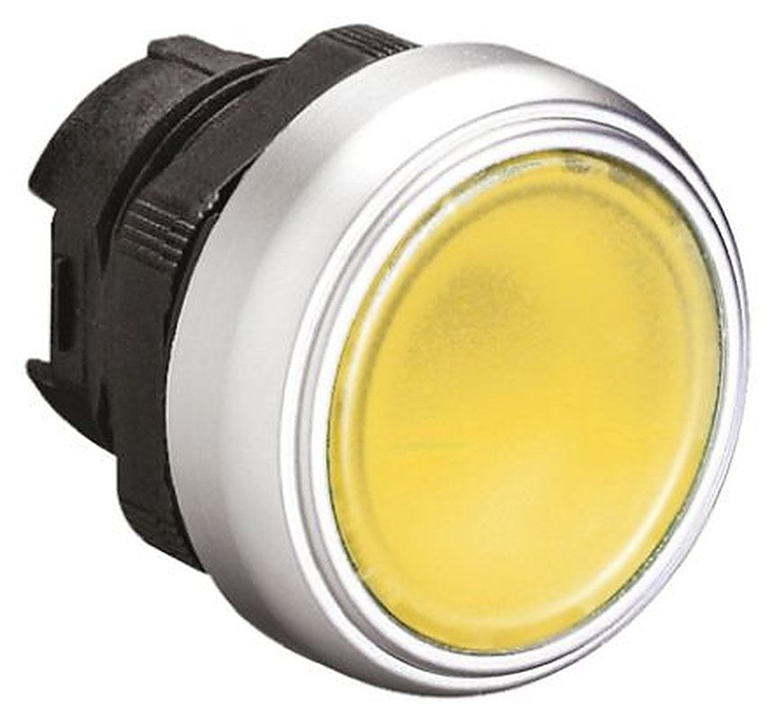 Lovato Platinum Series Yellow Spring Return Push Button Head, 22 mm Cutout, IP67, IP69K, IP66