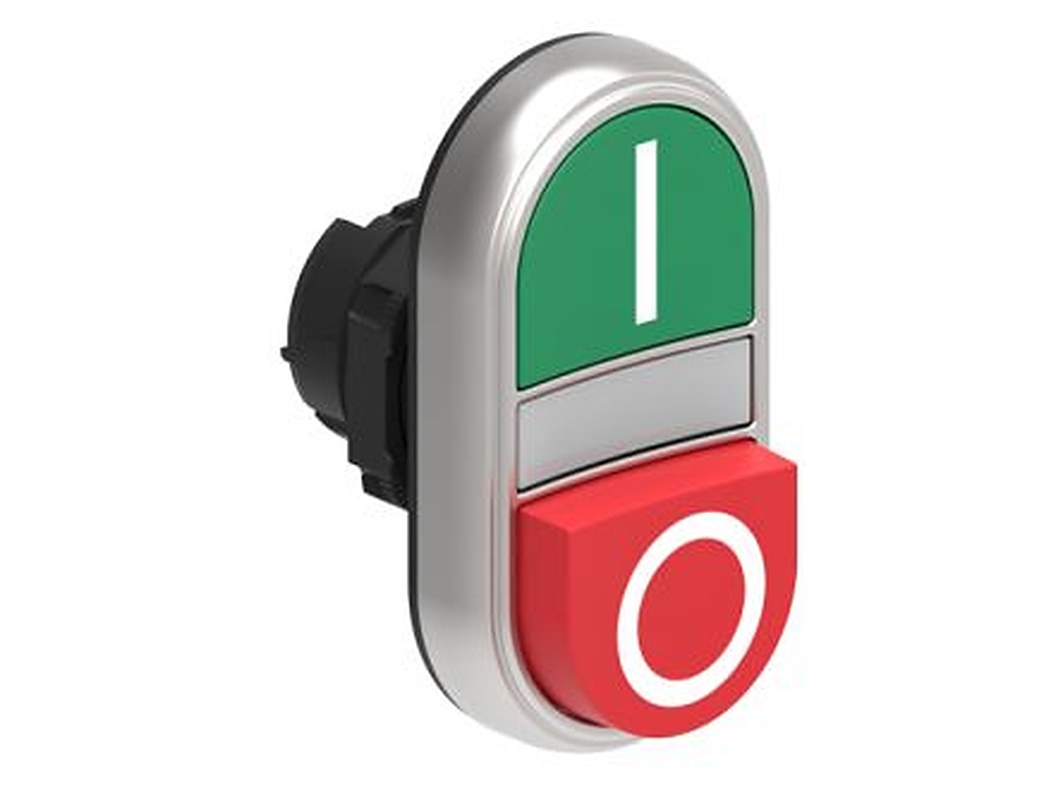 Lovato LPCBL72 Series Red, Green Spring Return Push Button Switch, 22 mm Cutout, IP66, IP69K, IP67