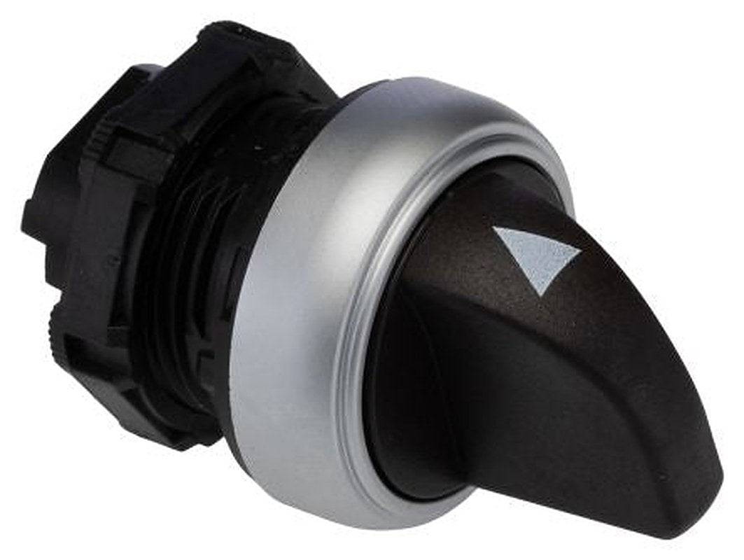 Lovato Platinum Series 3 Position Selector Switch Head, 22 mm Cutout, Black Handle