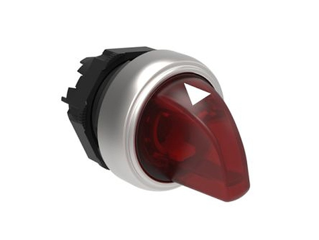 Lovato LPCSL13 Series 3 Position Illuminated Selector Switch Head, 22 mm Cutout, Red Handle, IP66