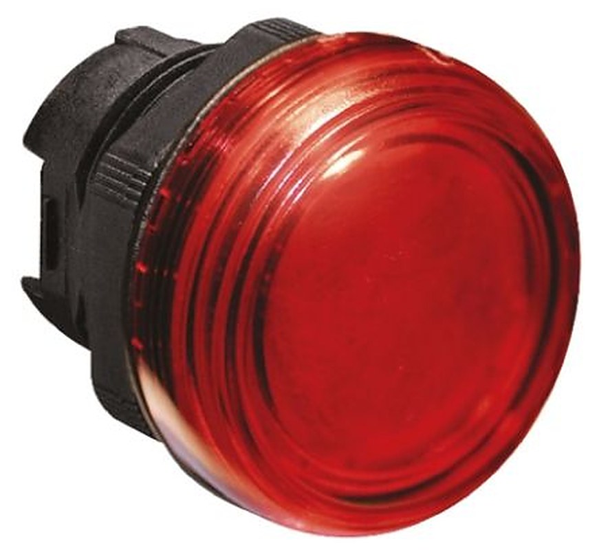 Lovato Red Pilot Light Head, 22 mm Cutout Platinum Series