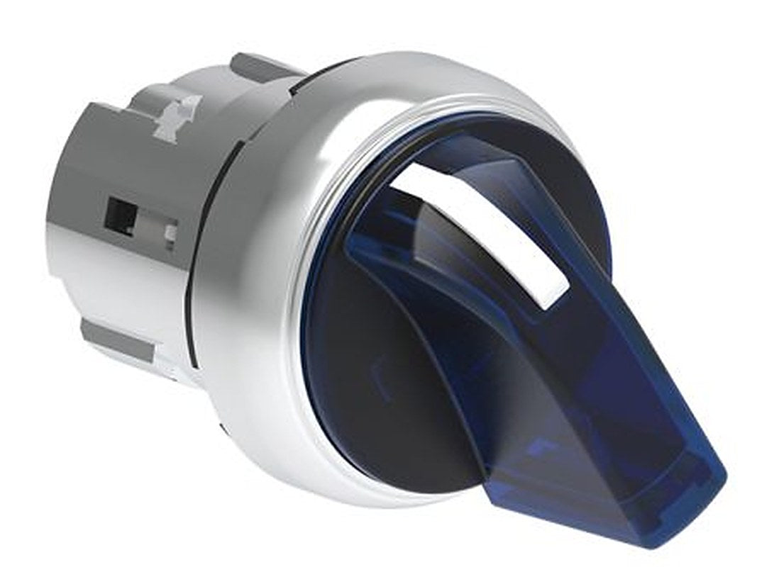 Lovato LPSSL12 Series 2 Position Illuminated Selector Switch Head, 22 mm Cutout, Blue Handle, IP66