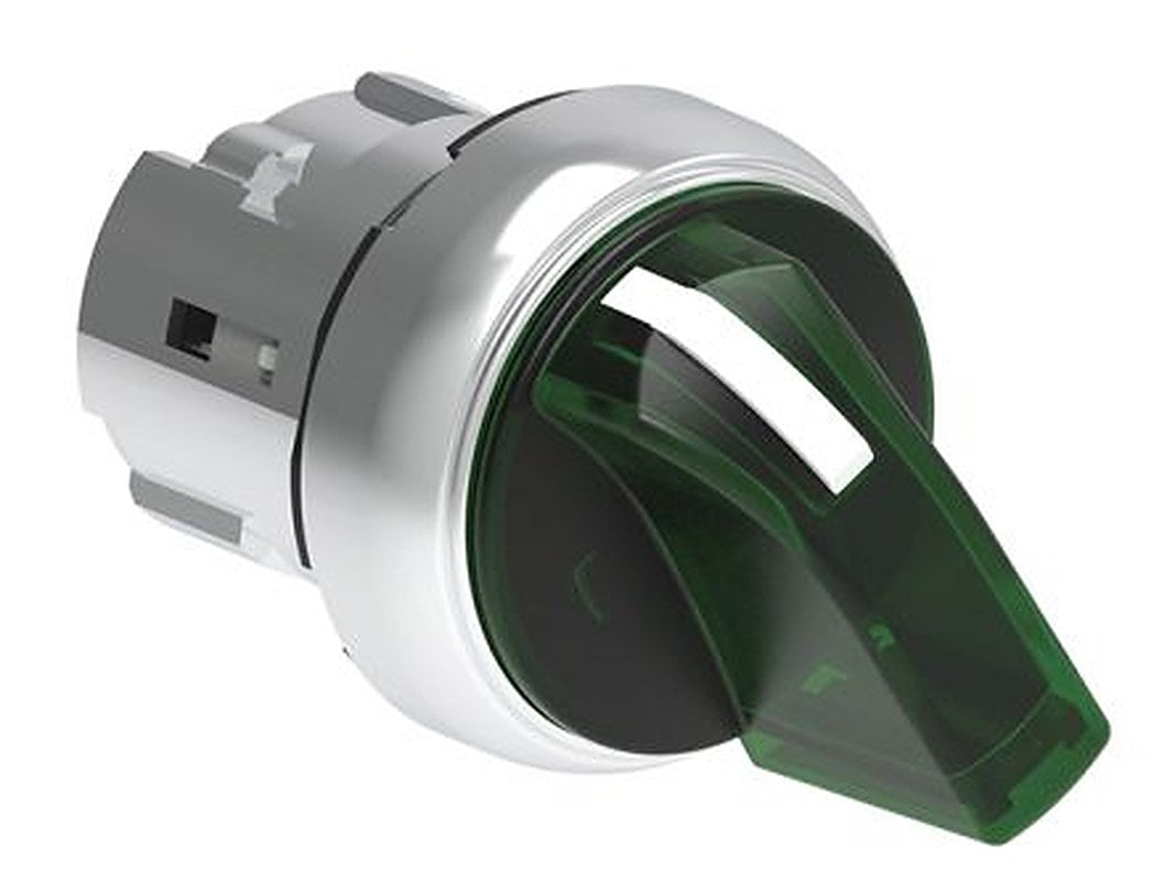 Lovato LPSSL13 Series 3 Position Illuminated Selector Switch Head, 29.5 mm Cutout, Green Handle, IP66