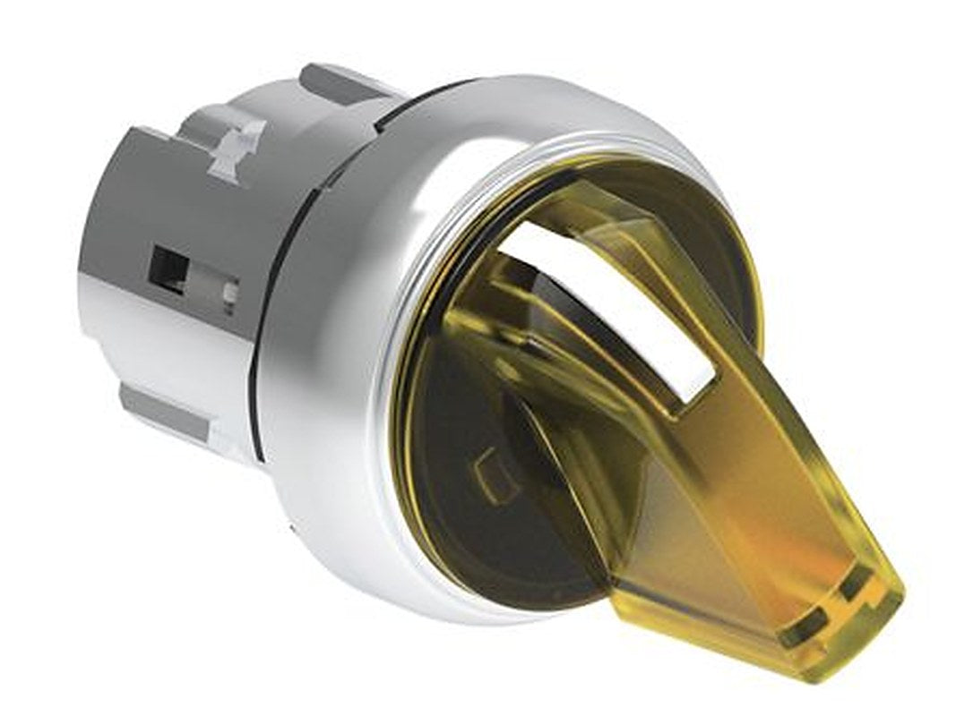 Lovato LPSSL13 Series 3 Position Illuminated Selector Switch Head, 22 mm Cutout, Yellow Handle, IP66
