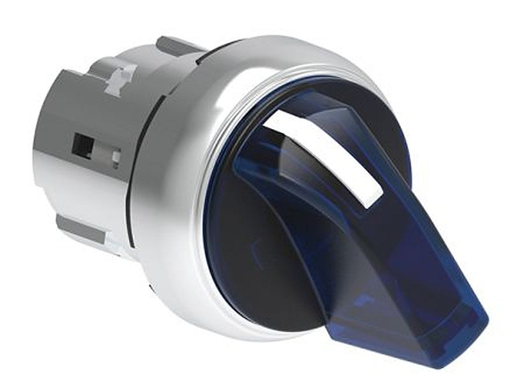 Lovato LPSSL13 Series 3 Position Illuminated Selector Switch Head, 29.5 mm Cutout, Blue Handle, IP66