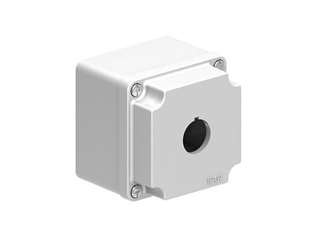 Lovato Grey Metal LPZM Empty Control Station - 1 Hole 22.5 mm Diameter