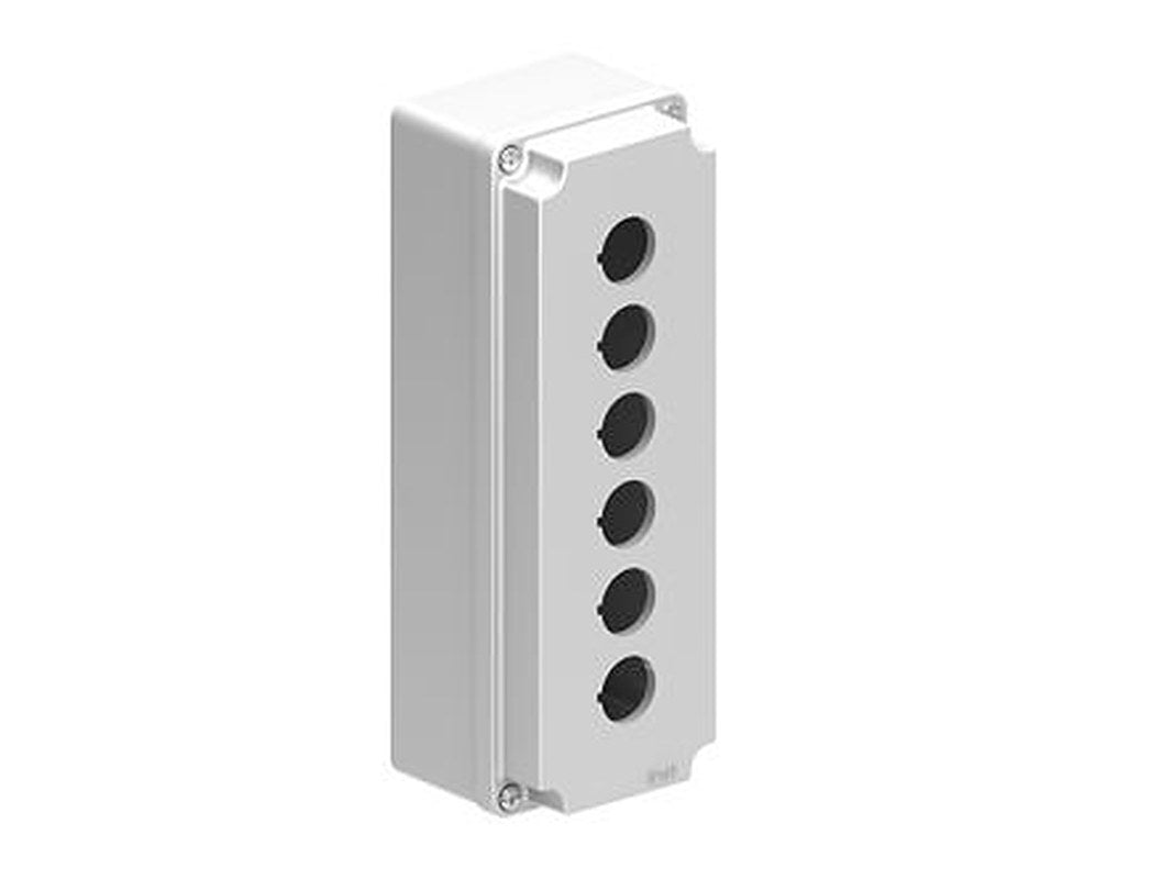 Lovato Grey Polyamide LPZM Enclosure - 6 Hole 22 mm Diameter