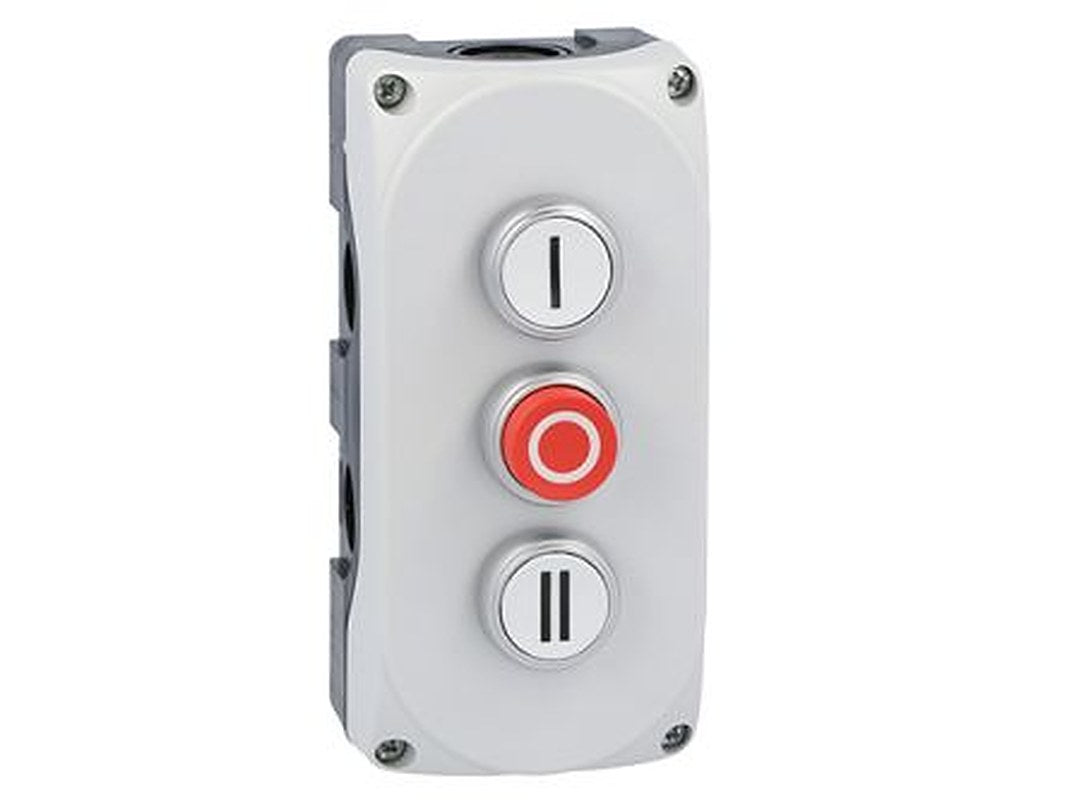 Lovato Control Station Switch - 1 NC, NO, Polycarbonate, Red, White, IP66, IP67, IP69K