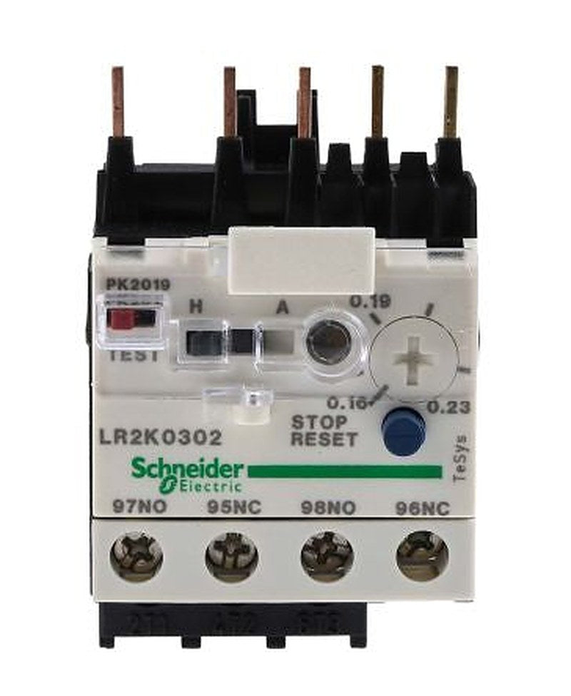Schneider Electric, TeSys Thermal Overload Relay 1 NO/1 NC, 0.16A, 0.23 A F.L.C, 230mA Contact Rating, 2 W, 250 V dc,