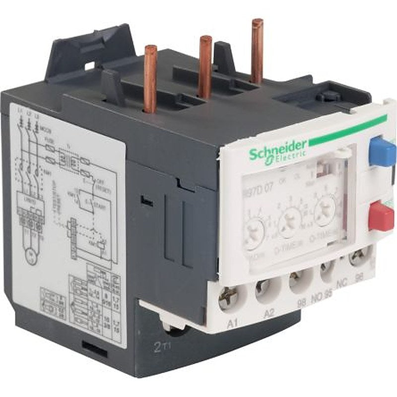Schneider Electric, TeSyS LR Overload Relay 1 NO/1 NC, 1.2A, 7 A F.L.C, 7A Contact Rating, 55 W 3