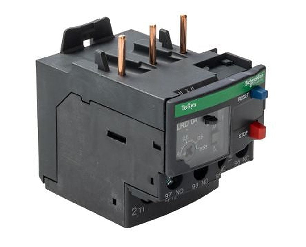 Schneider Electric, TeSyS LR Overload Relay 1 NO/1 NC, 0.4A, 0.63 A F.L.C, 630mA Contact Rating, 0.18 kW, 690V 3
