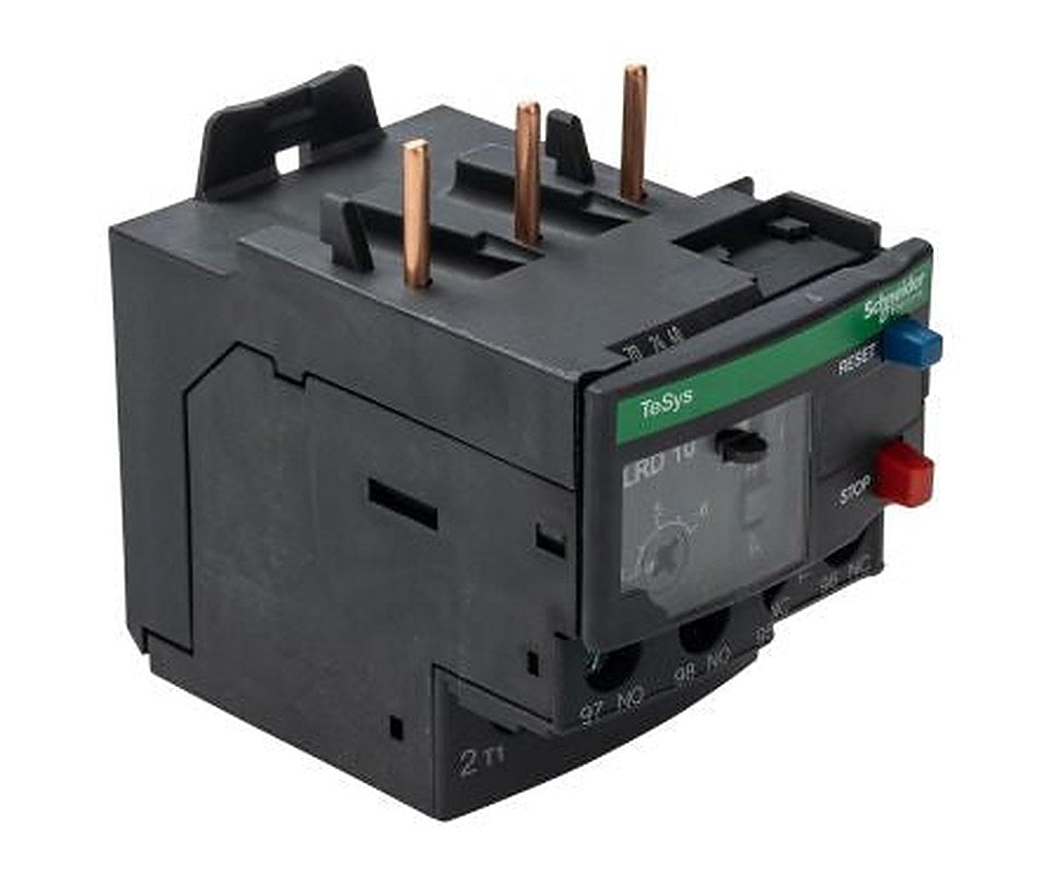 Schneider Electric, TeSyS LR Overload Relay 1 NO/1 NC, 4A, 6 A F.L.C, 6A Contact Rating, 2.2 kW 3