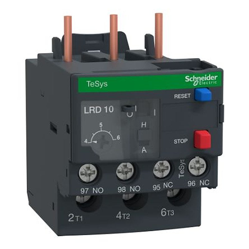 Schneider Electric, TeSyS LR Thermal Overload Relay 1 NO/1 NC, 4A, 6 A F.L.C, 5A Contact Rating
