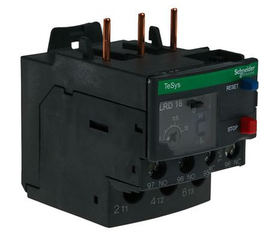 Schneider Electric, LRD Thermal Overload Relay 1 NO/1 NC, 13A, 9 A F.L.C, 13A Contact Rating, 5.5 kW 3