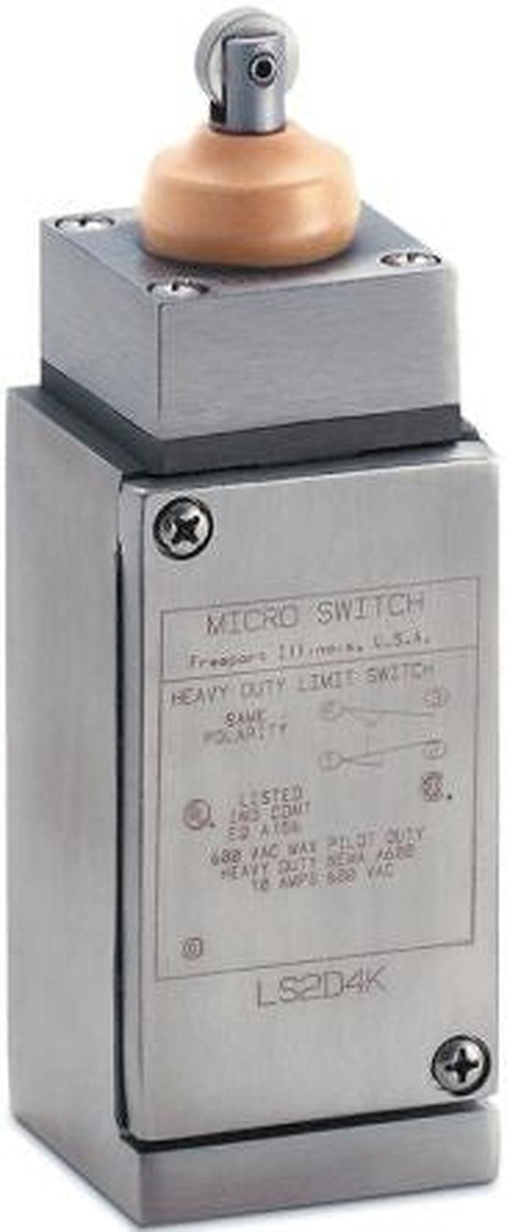 Honeywell HDLS Series Plunger Limit Switch, DPDT, IP65, IP66, IP67, Stainless Steel Housing, 240V ac, 10A