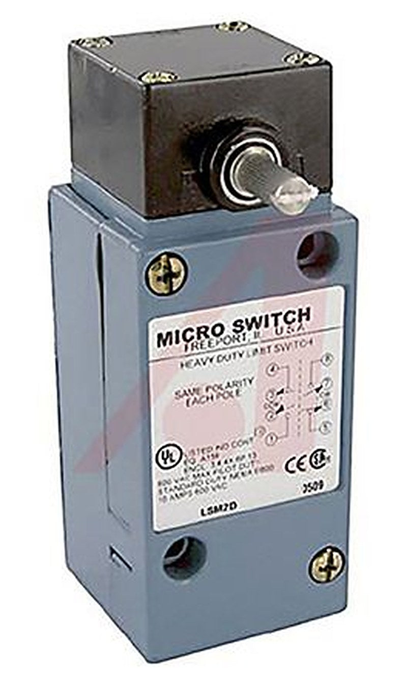 Honeywell HDLS Series Side Rotary Limit Switch, DPDT, IP67, IP66, IP65, Die Cast Zinc Epoxy Coated Housing, 600V ac, 10A