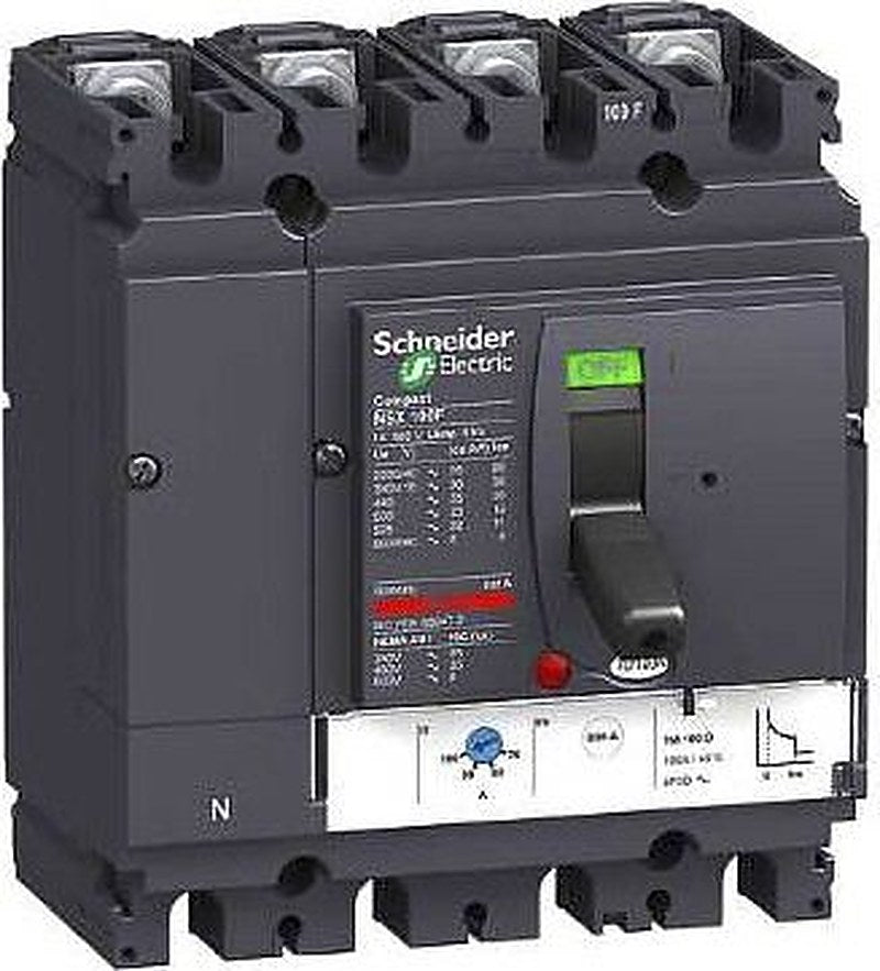 Schneider Electric, NSX, Lv4 Molded Case Circuit Breaker 4-Pole 100A, Breaking Capacity 85 kA, Fixed