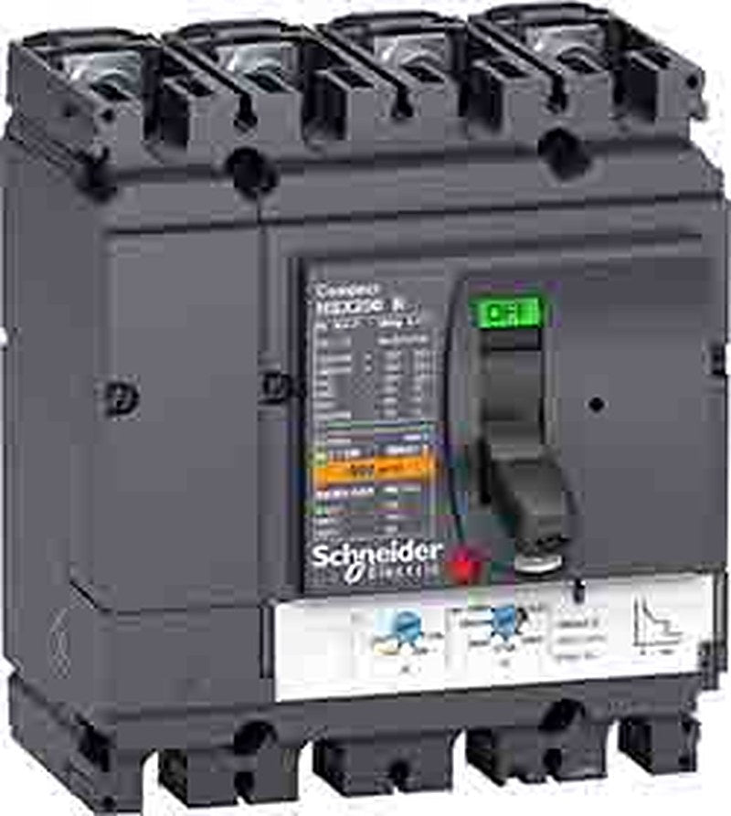 Schneider Electric, ComPact, NSX R Molded Case Circuit Breaker 4-Pole 100A, Breaking Capacity 200 kA, Fixed
