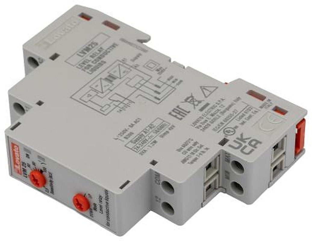 Lovato Monitoring Relay, SPDT-CO, DIN Rail, 24V ac, 240 V ac