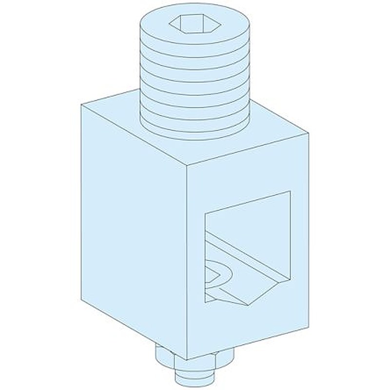 Schneider Electric PrismaSeT G Series Aluminium Connector for Use with M6 Drilled Busbar 30 mm x 30 mm x 20mm