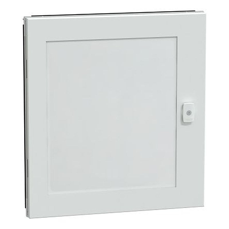 Schneider Electric LVS08 Series Lockable Steel, Glass Black RAL 9003 Single Door, 600 mm H, 650mm W, 26 mm D, 26 mm L