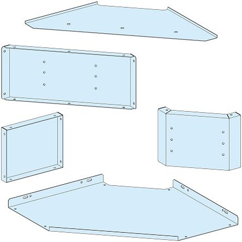 Schneider Electric PrismaSeT P Series Base/Plinth Corner Piece for Use with IP55 Enclosure 312 mm x 260 mm x 175mm