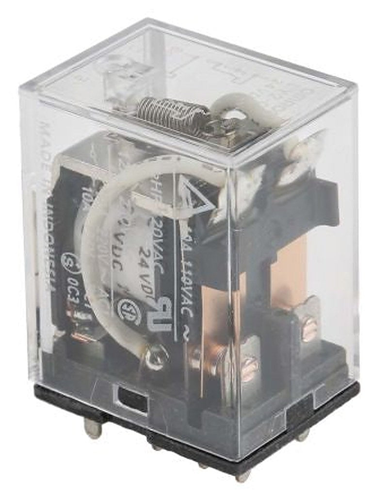 Omron PCB Power Relay, 24V dc Coil, 10A Switching Current, DPDT