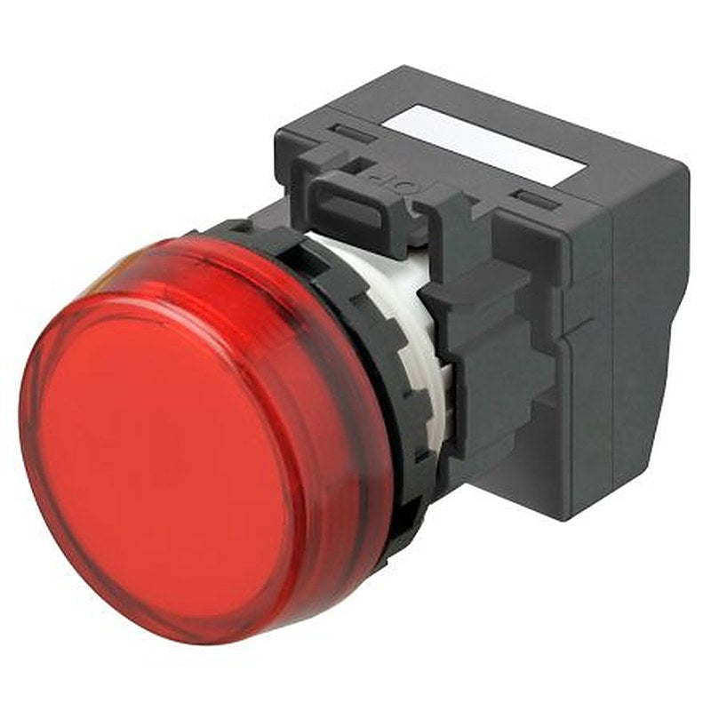 Omron M22N Series Red Miniature Indicator Pilot Light, 24V, Crimp Termination, IP66, 22 mm