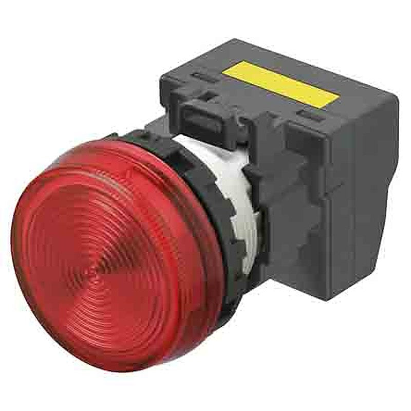 Omron M22N Series Red Miniature Panel Mount Indicator Pilot Light, 240V, Crimp Termination, IP66, 22 mm