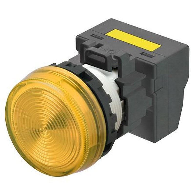 Omron M22N Series Yellow Panel Mount Indicator Pilot Light, 240V, Crimp Termination, IP66