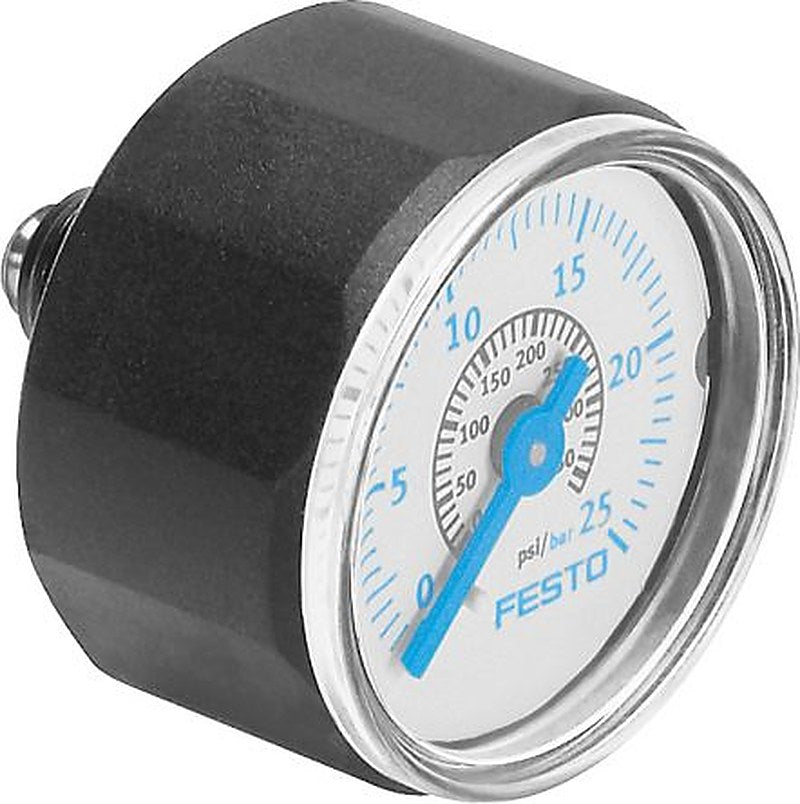Festo R 1/8 Pressure Gauge, 27 mm, 25 bar