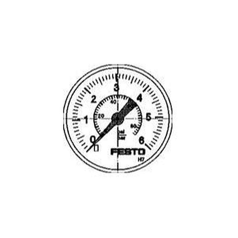 Festo 1/4 in R Threaded Pressure Gauge, 40 mm, 6 bar