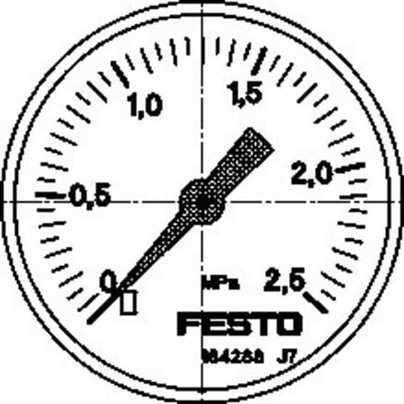 Festo G 1/4 Threaded Pressure Gauge, 50 mm, 25 bar